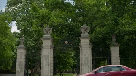 FitzRandolph Gate At Princeton University Tilt Down Close Stock Footage 340261133