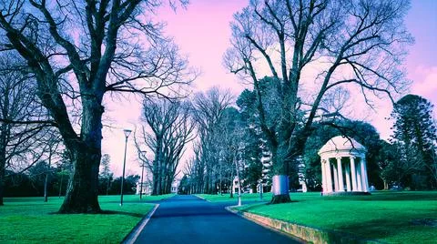 Fitzroy Gardens Temple of The Winds Stock Photos