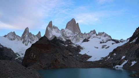 Fitzroy mountain in Patagonia with sharp granite peaks Stockbeeldmateriaal 322530070