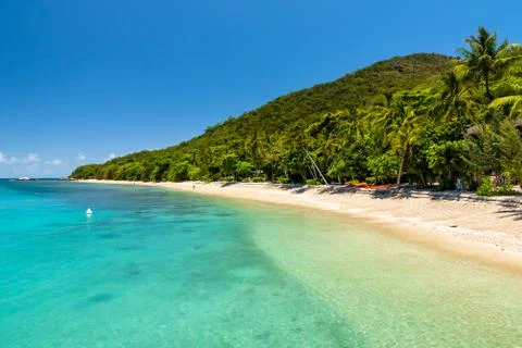 Fitzroy tropical Island beach in a sunny day Stock Photos