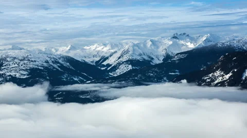 Fitzsimmons Range and Cloud Inversion Timelapse Stock Footage 156552318