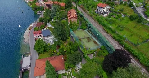 Fiumelatte, Lake Como from above Stock Footage 77824664