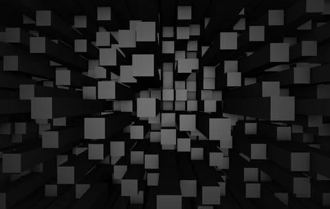 Five-3D renderings shape of cubic Stock Illustration