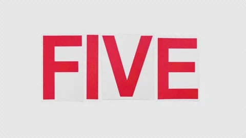 Five On Alpha 4K 2 Versions Stock Footage 302544302