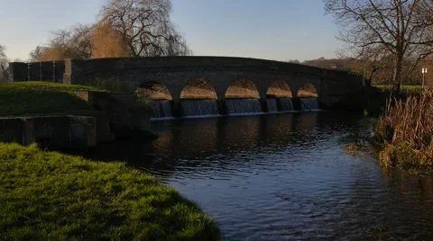 Five arches lake bridge Video stock 44723294
