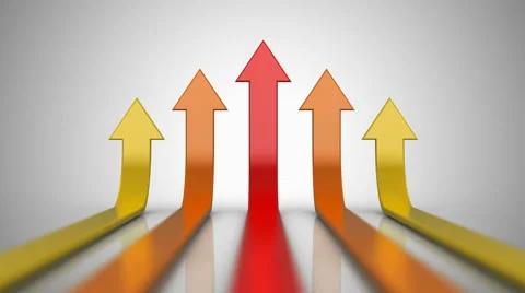 Five Arrows Moving Up Stock Footage 45127093