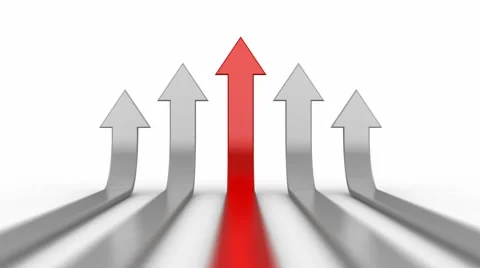 Five Arrows Moving Up Stock Footage 45191803