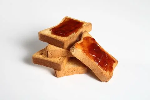 Five biscuits with jam Foto stock