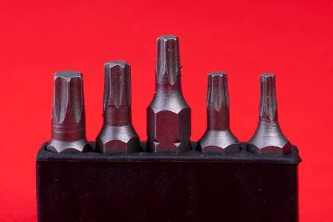 Five bits for screwdriver Stock-Fotos