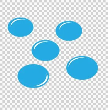 Five Black Circular Shapes Arranged In A Random circles 스톡 일러스트