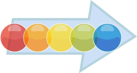 Five Blank business diagram process arrow illustration Stock Illustration