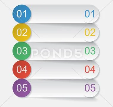Five bookmarks Stock Illustration