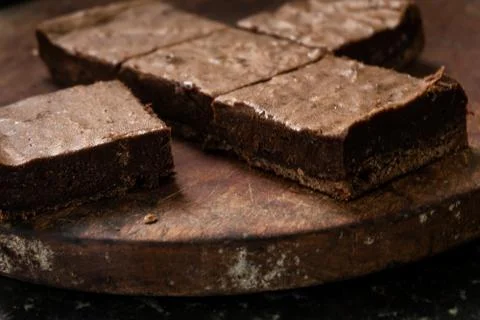 Five brownies Stock Photos