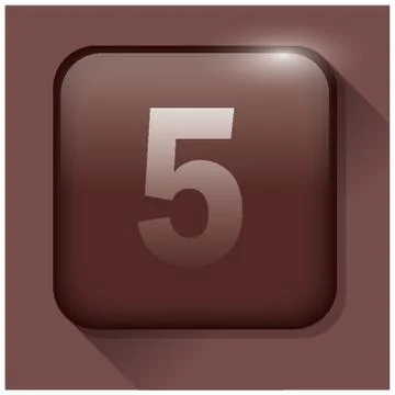Five Button Illustrazione stock