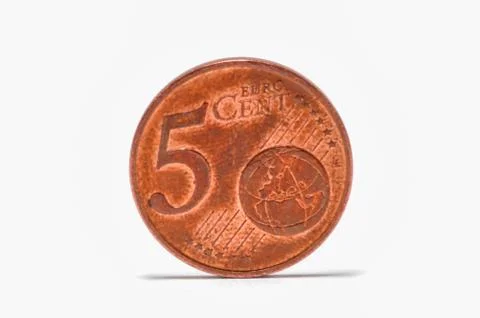 Five cent euro coin Stock Photos