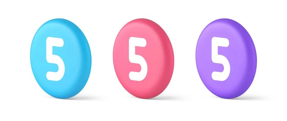 Five character calculator keyboard button financial counting 3d realistic i.. Illustrazione stock