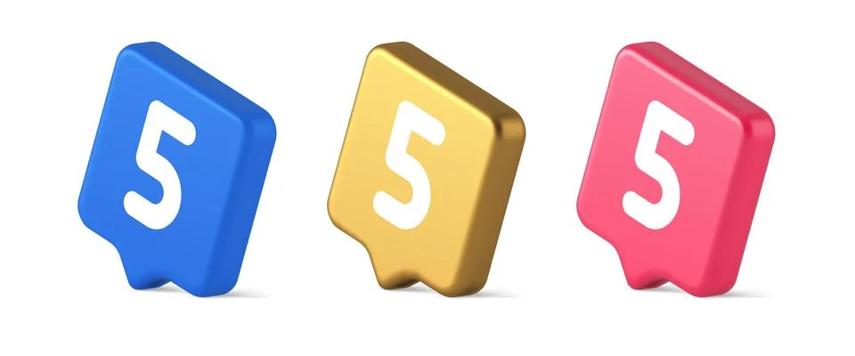 Five character calculator keyboard button financial counting 3d realistic s.. Stock Illustration