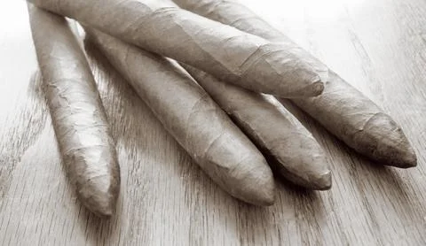 Five cigars Stock Photos