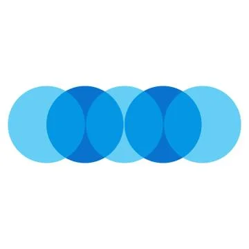 Five Circles Points Diagram Slide Template, vector illustration isolated on Stock Illustration