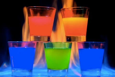 Five cocktails Fotos Stock