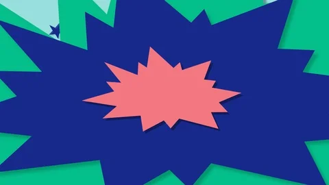 Five colorful comic book transitions for video photo presentation alpha channel Vidéo 120128542