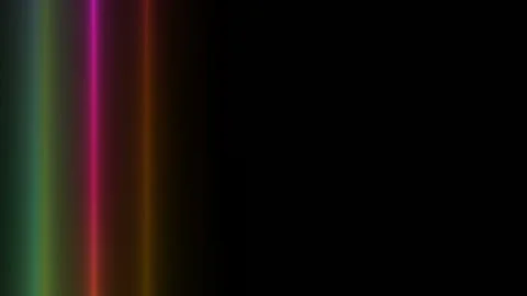 Five colors. thick parallel flashing moving vertical stripes on a black Stock-Footage 86172394