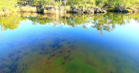 Five connective Lakes Stockbeeldmateriaal 211291949