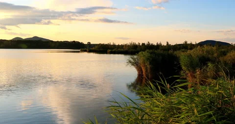 Five connective Lakes at sunset 库存影片 211305692