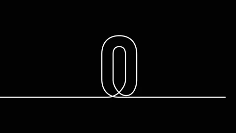 Five countdown animation continuous single one line art numbers video Stock Footage 313388570