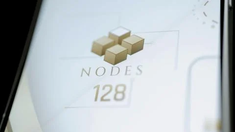 Five cubes accompany 128 node readout Stock Photos