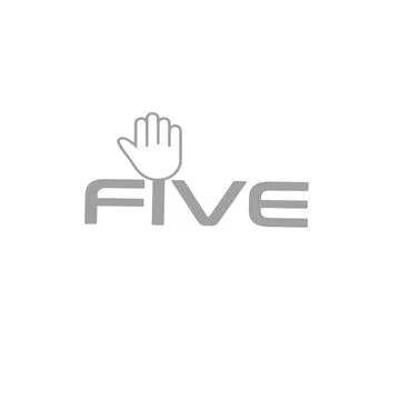 FIVE design logo Illustrazione stock