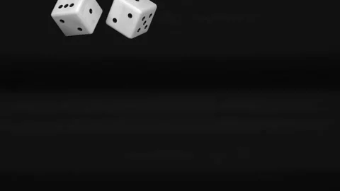 Five Dice Bones Fall On Mirror Surface Stock Footage 132178454