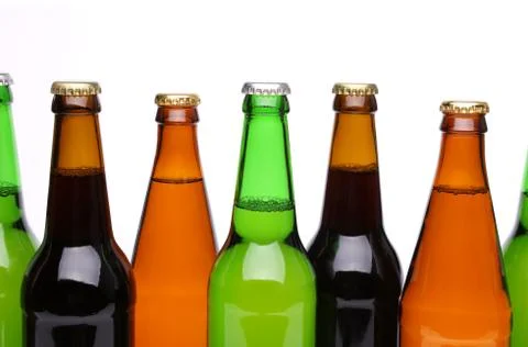 Five different bottlenecks Stock Photos