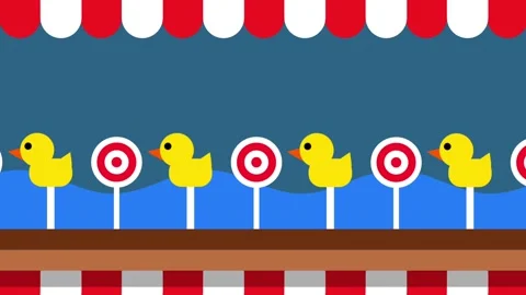 Five Ducks Game Line Stock Footage 335631000