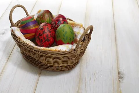Five Easter eggs Stock Photos
