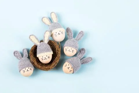 Five Easter eggs Stock Photos