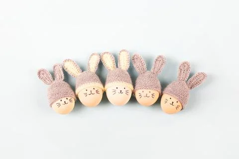 Five Easter eggs Stock Photos