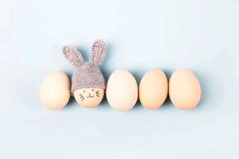 Five Easter eggs Stock Photos