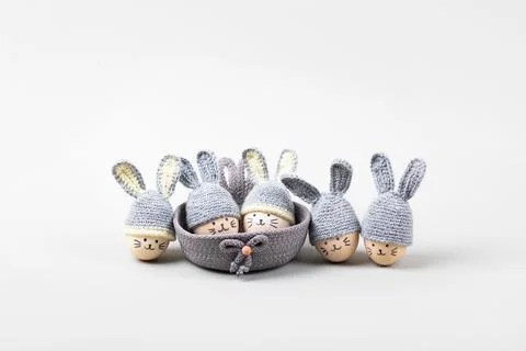 Five Easter eggs Stock Photos