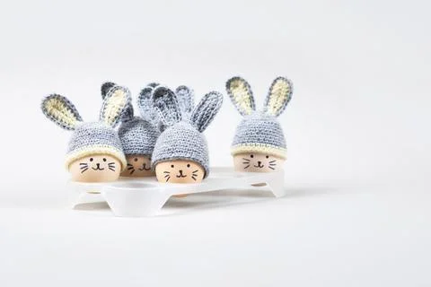 Five Easter eggs Stock Photos