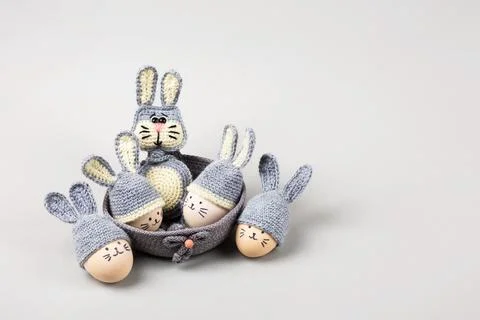 Five Easter eggs Stock Photos