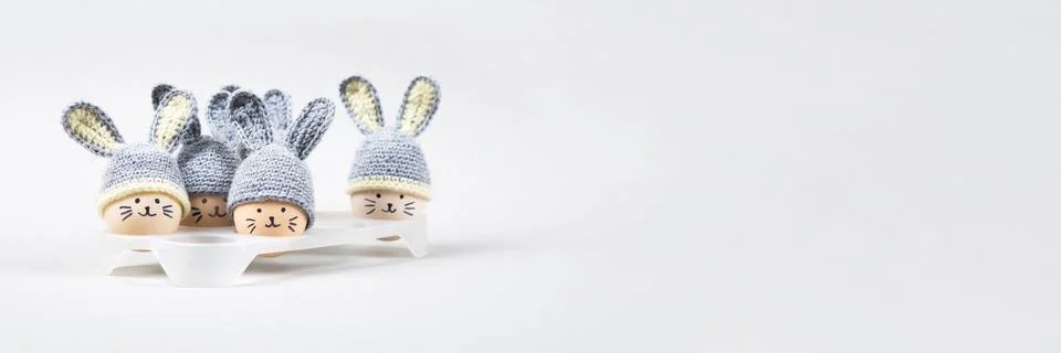 Five Easter eggs Stock Photos