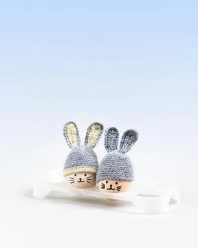 Five Easter eggs Stock Photos
