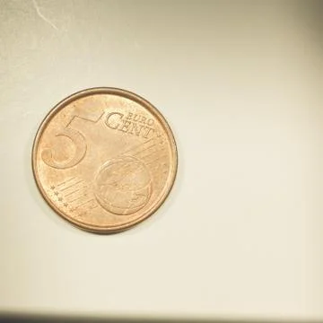 Five euro cent piece Stock Photos