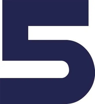 Five fat number digit 5 Stock Illustration