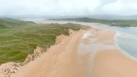 Five Finger Strand, famous beach in Inishowen, co. Donegal, Ireland. Stock Footage 277860955