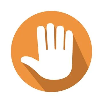 Five fingers gesture Stock Illustration