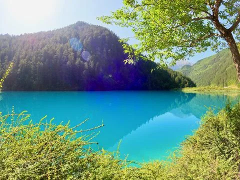 Five-Flower Lake Stock Photos