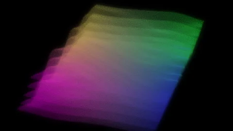 Five-fold wave motion in color gradient in space Stock Footage 159135269