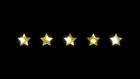 Five gold stars animated five gold stars appear level five perfect score al.. Stock Footage 267835567